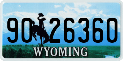 WY license plate 9026360