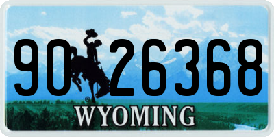 WY license plate 9026368