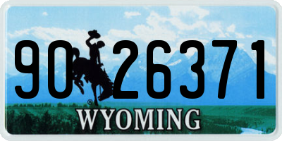 WY license plate 9026371