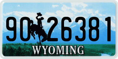 WY license plate 9026381