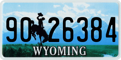 WY license plate 9026384