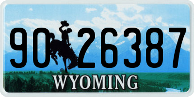 WY license plate 9026387