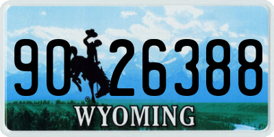 WY license plate 9026388