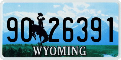 WY license plate 9026391