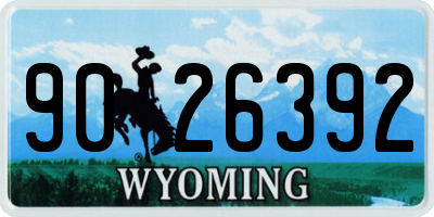 WY license plate 9026392