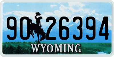 WY license plate 9026394