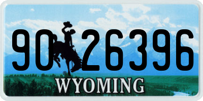 WY license plate 9026396
