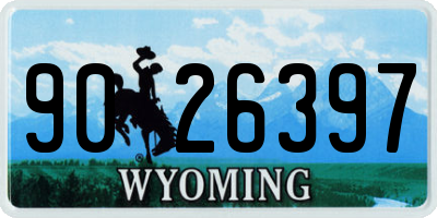 WY license plate 9026397
