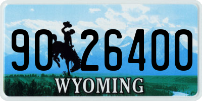WY license plate 9026400