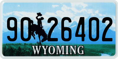 WY license plate 9026402