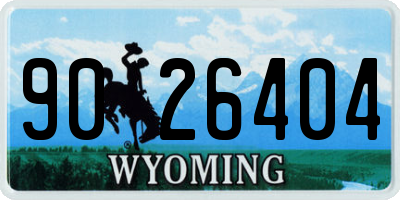 WY license plate 9026404