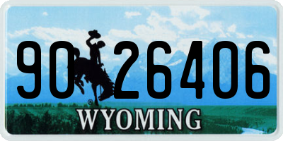 WY license plate 9026406