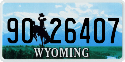 WY license plate 9026407