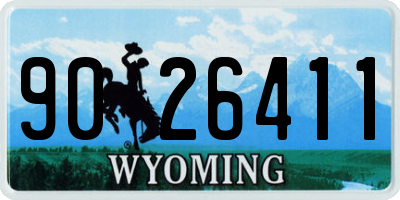 WY license plate 9026411
