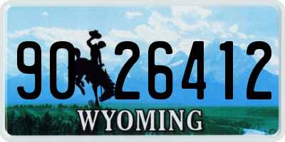 WY license plate 9026412