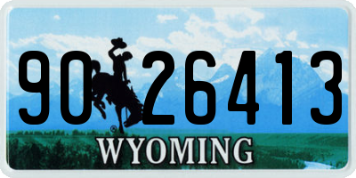 WY license plate 9026413