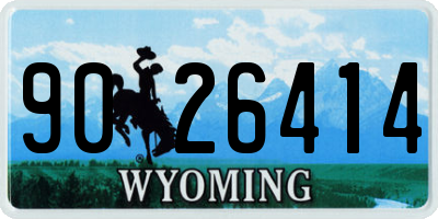WY license plate 9026414