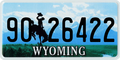 WY license plate 9026422