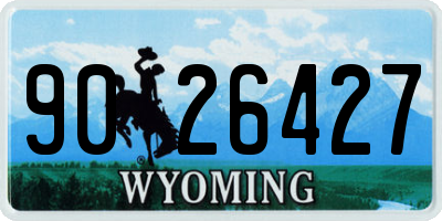 WY license plate 9026427