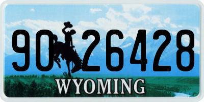 WY license plate 9026428