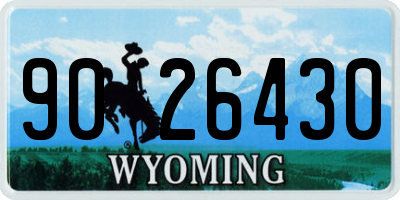 WY license plate 9026430