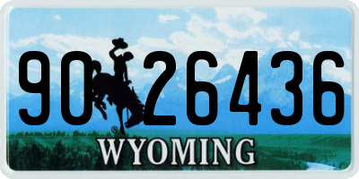 WY license plate 9026436