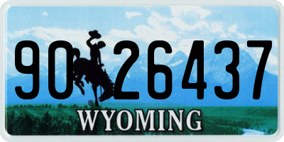 WY license plate 9026437