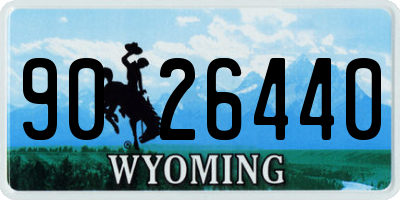 WY license plate 9026440