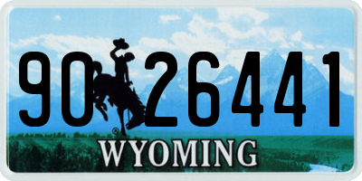 WY license plate 9026441