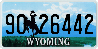 WY license plate 9026442