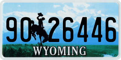 WY license plate 9026446