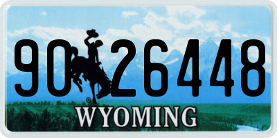 WY license plate 9026448