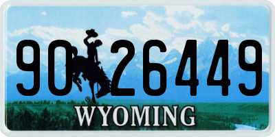 WY license plate 9026449
