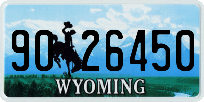 WY license plate 9026450