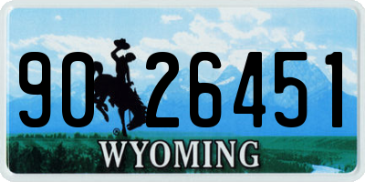WY license plate 9026451