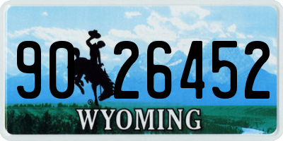 WY license plate 9026452