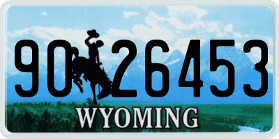 WY license plate 9026453