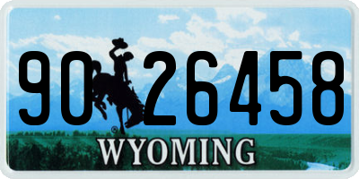 WY license plate 9026458