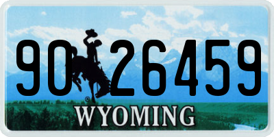 WY license plate 9026459
