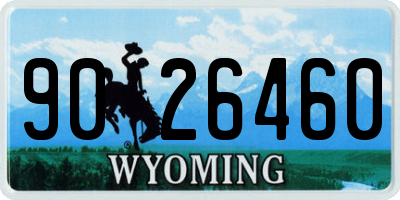 WY license plate 9026460