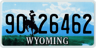 WY license plate 9026462