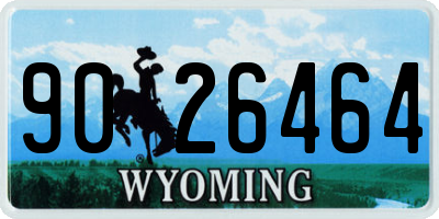 WY license plate 9026464