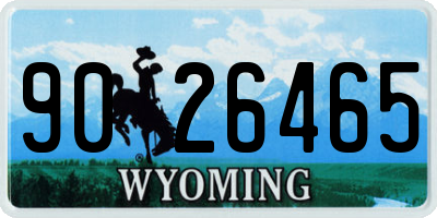 WY license plate 9026465