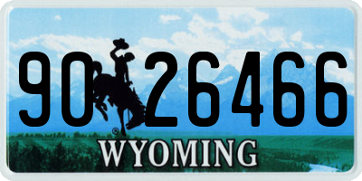 WY license plate 9026466