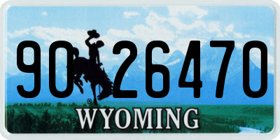 WY license plate 9026470