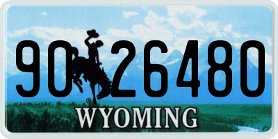 WY license plate 9026480