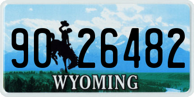 WY license plate 9026482