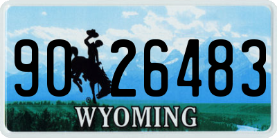 WY license plate 9026483