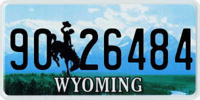 WY license plate 9026484
