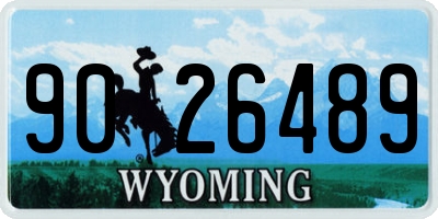 WY license plate 9026489